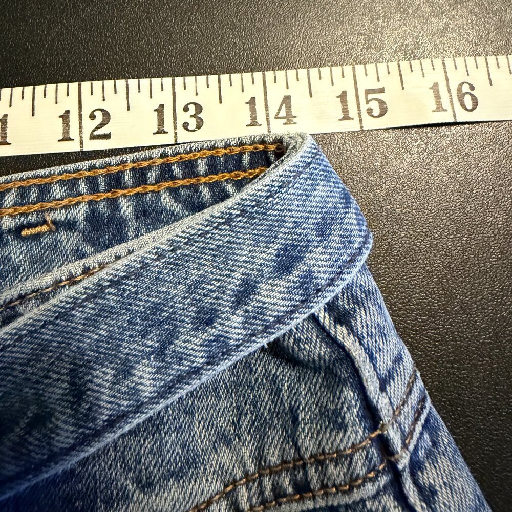 Abercrombie & Fitch A&F Mom Jeans 28 (6R) | High Rise Tie Waist Denim Fray Hem - Picture 8 of 10